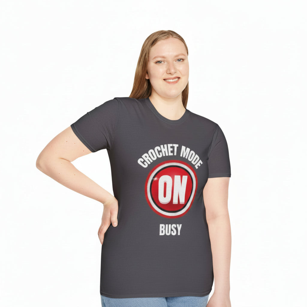 Crochet Mode On Tee Shirt, Unisex Soft Style Tee