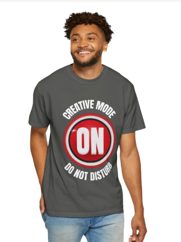 Creative Mode On T-Shirt  Unisex Soft Style Tee, Graphic Gamer/Artist Tee