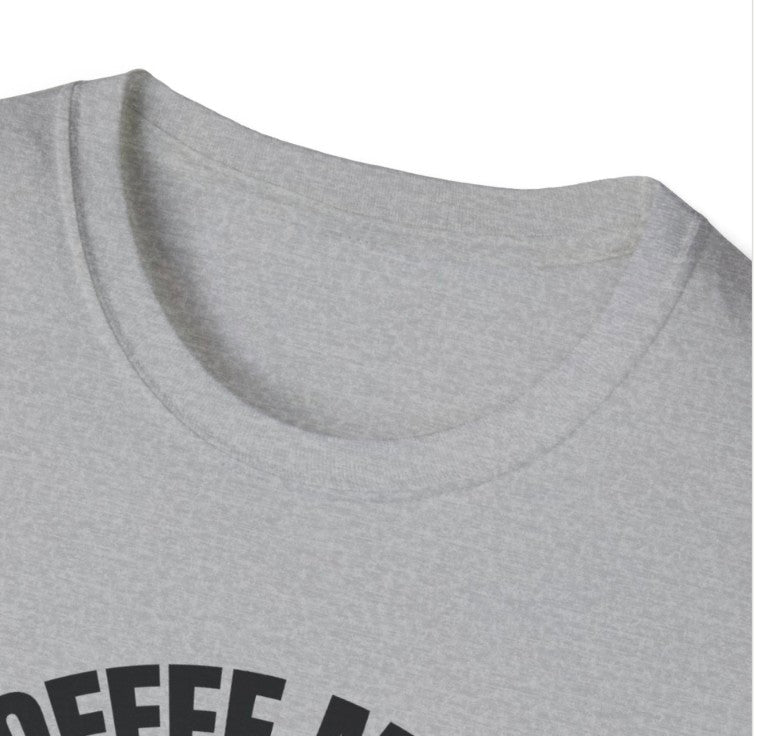 Coffee Mode On Tee Shirt, On Power Button Graphic Tee for Coffee Lovers
