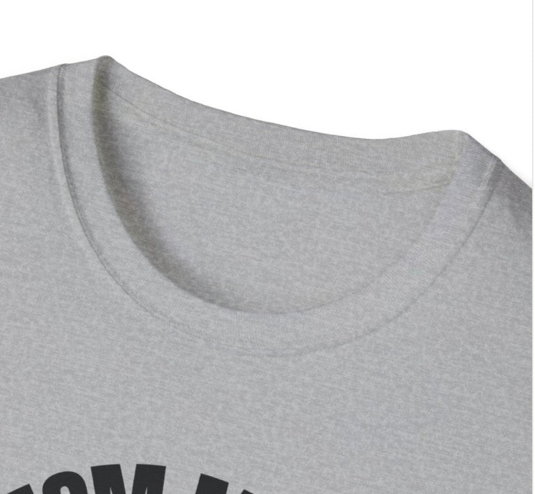 Mom Mode On Tee Shirt ,Gray, Garment -Dyrd Heavy Weight  Mom Tee