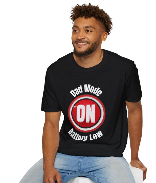 Dad Mode On -Battery Low , Soft-style Tee